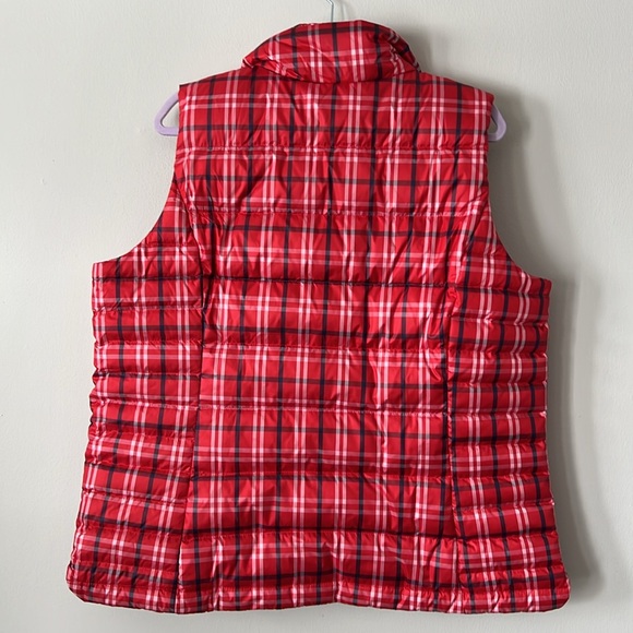 Lands' End Vibrant Red Checkered Vest - Picture 4 of 6